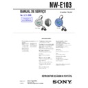 Sony NW-E103 Service Manual