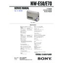 Sony NW-E50, NW-E70 Service Manual