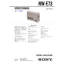 Sony NW-E73 Service Manual