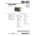 Sony NW-HD1 Service Manual