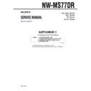 Sony NW-MS77DR (serv.man2) Service Manual