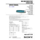 Sony NW-S603, NW-S605, NW-S703F, NW-S705F, NW-S706F Service Manual