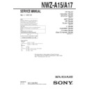 nwz-a15, nwz-a17 service manual