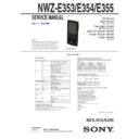 nwz-e353, nwz-e354, nwz-e355 service manual
