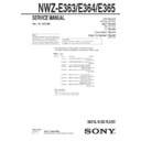 Sony NWZ-E363, NWZ-E364, NWZ-E365 Service Manual