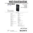 nwz-e583, nwz-e584, nwz-e585 service manual