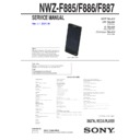 nwz-f885, nwz-f886, nwz-f887 service manual