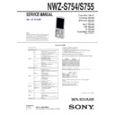 nwz-s754, nwz-s755 service manual
