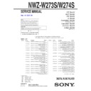 Sony NWZ-W273S, NWZ-W274S Service Manual