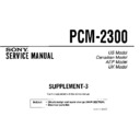 Sony PCM-2300 (serv.man3) Service Manual