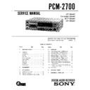 Sony PCM-2700 Service Manual