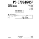 Sony PS-D705, PS-D705P Service Manual