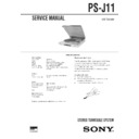 Sony PS-J11, PS-J20 Service Manual