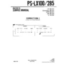 Sony PS-LX100, PS-LX285 Service Manual