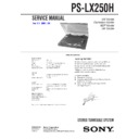 Sony PS-LX250H (serv.man2) Service Manual