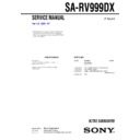Sony SA-RV999DX Service Manual