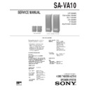 Sony SA-VA10 Service Manual
