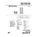 Sony SA-VA100 Service Manual