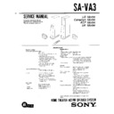 Sony SA-VA3 Service Manual