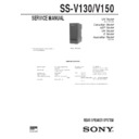 Sony SA-VE130, SA-VE150, SS-V130, SS-V150 Service Manual