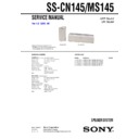 Sony SA-VE145, SS-CN145, SS-MS145 Service Manual