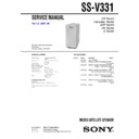 Sony SA-VE335, SS-V331, SS-V335 Service Manual