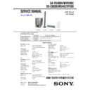Sony SA-VS400H, SA-VS500H, SA-WVS500, SS-CN500, SS-VF500 (serv.man2) Service Manual