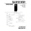 Sony SA-W101, SA-W301 Service Manual