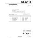 Sony SA-W11X Service Manual