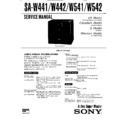 Sony SA-W441, SA-W442, SA-W541, SA-W542 Service Manual