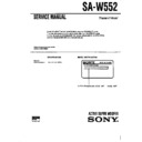 Sony SA-W552, SEN-R5520 Service Manual