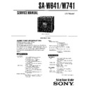 sa-w641, sa-w741 service manual