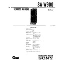 Sony SA-W900 Service Manual