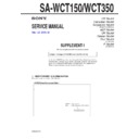 Sony SA-WCT150, SA-WCT350 Service Manual