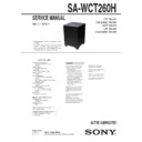 Sony SA-WCT260H Service Manual