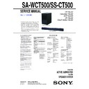 Sony SA-WCT500, SS-CT500 Service Manual
