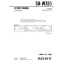 Sony SA-WZ80 Service Manual