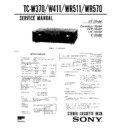 Sony SEN-411CD, SEN-611CD, TC-W370, TC-W411, TC-WR511, TC-WR570 Service Manual
