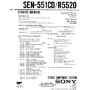 Sony SEN-551CD, SEN-R5520 (serv.man2) Service Manual