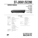 Sony SEN-561, SEN-561A, SEN-T581, ST-JX661, ST-SE200 Service Manual