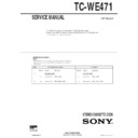 Sony SEN-R2900, SEN-R4900, SEN-R5900, TC-WE471 Service Manual