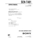 Sony SEN-T481 Service Manual