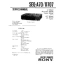 seq-a70, seq-d707 service manual