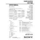 Sony SHAKE-33, SHAKE-44D, SHAKE-55, SHAKE-66D, SHAKE-77, SHAKE-88D Service Manual