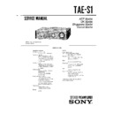 Sony SHC-S1, TAE-S1 (serv.man2) Service Manual