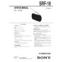 Sony SRF-18 Service Manual
