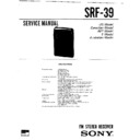 Sony SRF-39 Service Manual