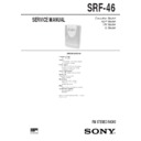 Sony SRF-46 Service Manual