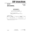 Sony SRF-M606, SRF-M806 (serv.man2) Service Manual