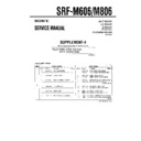 Sony SRF-M606, SRF-M806 (serv.man5) Service Manual